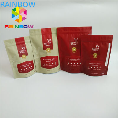 Laminated উপাদান খাদ্য প্লাস্টিকের পাইচ ভালভ সঙ্গে অ্যালুমিনিয়াম ফয়েল প্যাকেজিং