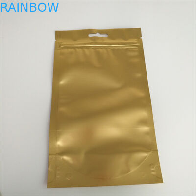 শীর্ষ জিপার দাঁড়ানো পাউন্ড ব্যাগ ইউরো / গোলাকার ঝুলন্ত হোল সঙ্গে স্তরিত উপাদান