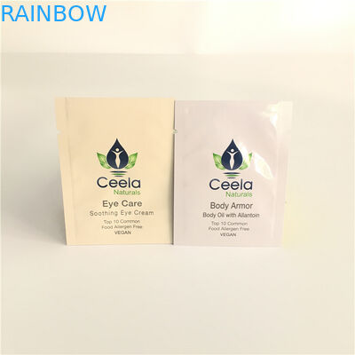 তাপ সীল অ্যালুমিনিয়াম ফয়েল চামড়া কেয়ার নমুনা মুখের ক্রিম জন্য প্লাস্টিকের খামচি ব্যাগ