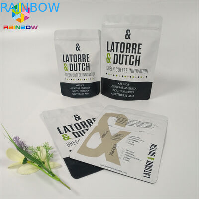 অ্যালুমিনিয়াম ফয়েল পচ প্যাকেজিং Ziplock Reclosable ভালভ কফি ব্যাগ Gravure মুদ্রণ