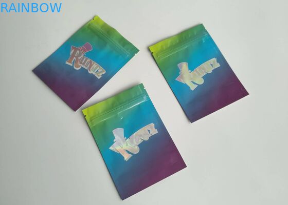 শিশু প্রতিরোধী প্লাস্টিকের পাইচ প্যাকেজিং সিন্ডি Runtz জিপার ব্যাগ শেষ ফয়েল