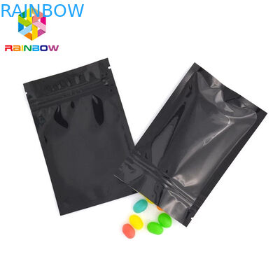 সম্পূর্ণ রঙ অ্যালুমিনিয়াম ফয়েল পচ প্যাকেজিং জিপলক ফ্ল্যাট 3 সাইড সিল আপ ব্যাগ