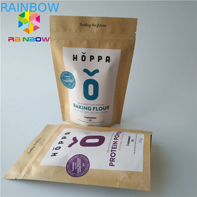 ইকো বন্ধুত্বপূর্ণ ফয়েল পচ প্যাকেজিং খাদ্য গ্রেড Ziplock লোগো মুদ্রিত ক क्राफ्ट ক্রাফ্ট কাগজ