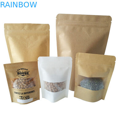 পুনর্নবীকরণযোগ্য স্ন্যাক ব্যাগ প্যাকেজিং কাস্টম মুদ্রিত ক্রাফ্ট ফুড স্ট্যান্ড আপ পাউচ SGS প্রশংসাপত্র