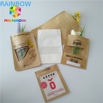 স্যান্ড্যাক খাদ্য প্যাকেজিং ব্যাগ স্ট্যান্ড আপ জিপ লক পরিষ্কার প্লাস্টিকের পাউন্ড উইন্ডো সঙ্গে স্বচ্ছ