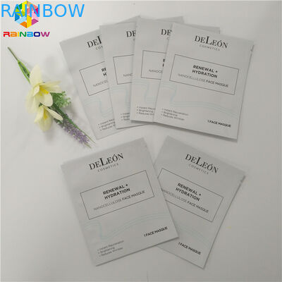 অ্যালুমিনিয়াম ফয়েল প্লাস্টিক প্রসাধনী প্যাকেজিং ব্যাগ মুখের প্যাকিং 3 পাশের সিল মাস্ক প্যাকেট