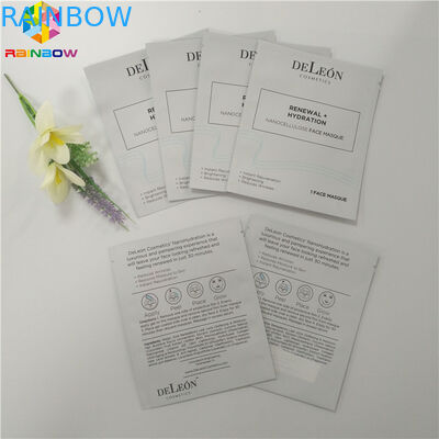 অ্যালুমিনিয়াম ফয়েল প্লাস্টিক প্রসাধনী প্যাকেজিং ব্যাগ মুখের প্যাকিং 3 পাশের সিল মাস্ক প্যাকেট