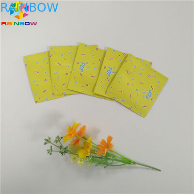 খাদ্য গ্রেড ফয়েল প্যাচ প্যাকেজিং ম্ললার তিন সাইড সীল ফ্ল্যাট জিমার ব্যাগ Snack চা ক্যাপসুল জন্য