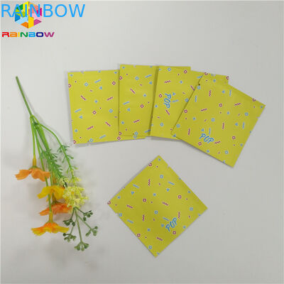 খাদ্য গ্রেড ফয়েল প্যাচ প্যাকেজিং ম্ললার তিন সাইড সীল ফ্ল্যাট জিমার ব্যাগ Snack চা ক্যাপসুল জন্য