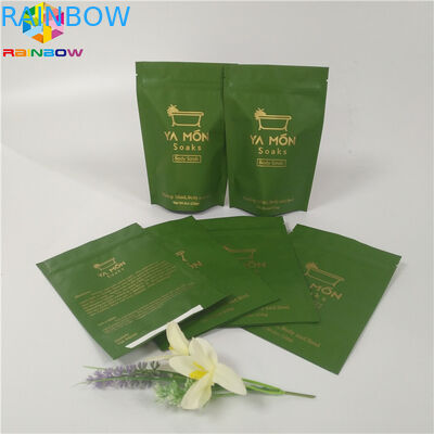 সল্টস ফয়েল পচ প্যাকেজিং জিপার শীর্ষ উপরে Ziplock বাথ সল্ট ব্যাগ অ্যালুমিনিয়াম ফয়েল