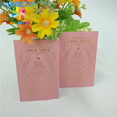 ব্রাউন খসড়া কাগজ তাপ সীল প্যাকেজিং ব্যাগ কুকি / কফি মটরশুটি জন্য নিজস্ব আকার