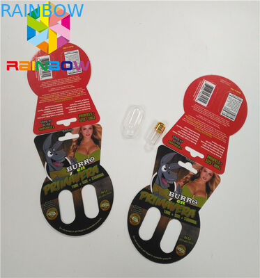 3 ডি লেন্টিকুলার প্যাকেজিং বোরো ব্র্যান্ড পেপার কার্ড বক্স একক ডাবল হোল বোতল সহ