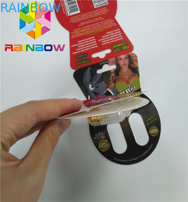 চকচকে ব্লিস্টার কার্ড প্যাকেজিং কাস্টম সেক্স বর্ধনশীল ছিদ্র Burro2 60000 কাগজ কার্ড