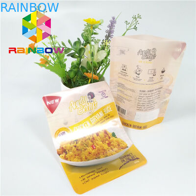 জipper প্লাস্টিকের পাইচ প্যাকেজিং মুদ্রিত ভ্যাকুয়াম খাদ্য সস আপ Retort ব্যাগ স্ট্যান্ড