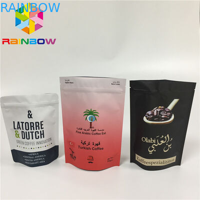 Gravure মুদ্রণ স্ট্যান্ড আপ জipper পাউন্ড ব্যাগ টিয়ার নোট লাইন জিপ লক Laminated ফয়েল