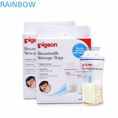 ডাবল স্ট্যান্ড আপ জipper পাউচ, তাপ সীল প্যাকেজিং ব্যাগ স্তন দুধ সংগ্রহস্থল