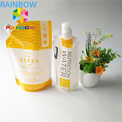 5oz / 7oz প্লাস্টিক স্পাউট পাউচ প্যাকেজিং স্বচ্ছ শক্তি পানীয় ব্যাগ পুনর্ব্যবহারযোগ্য