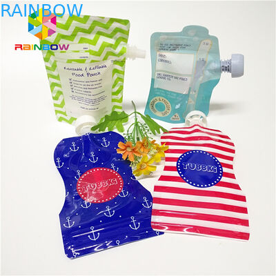 প্লাস্টিক পানীয় তরল স্পাউট ব্যাগ, ফলের রস পানীয় ক্যাপ সঙ্গে পাউন্ড আপ স্ট্যান্ড