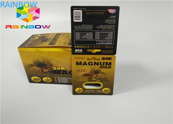 প্লাস্টিক বোতল ফোস্কা কার্ড পুরুষ বর্ধনশীল পিলস 3 ডি কার্ড / প্রদর্শন বাক্স থেকে প্যাকিং ঢোকান