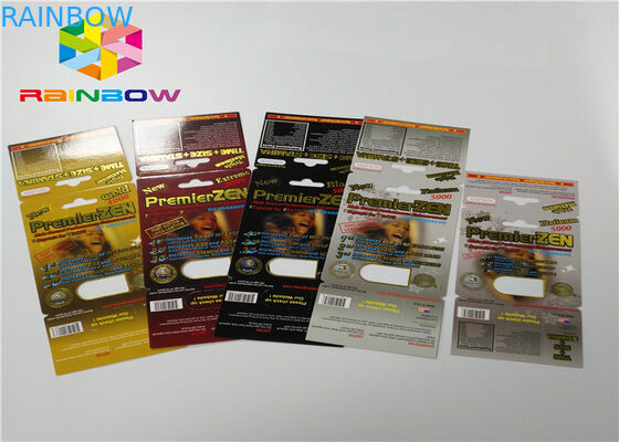 প্লাস্টিক বোতল ফোস্কা কার্ড পুরুষ বর্ধনশীল পিলস 3 ডি কার্ড / প্রদর্শন বাক্স থেকে প্যাকিং ঢোকান