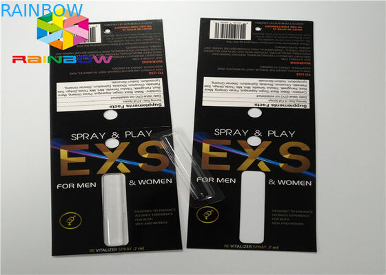 কাস্টম স্লাইড ব্লিস্টার কার্ড প্যাকেজিং স্প্রে ভাঁজ হোল সঙ্গে প্যাকেজিং কার্ড কাগজ