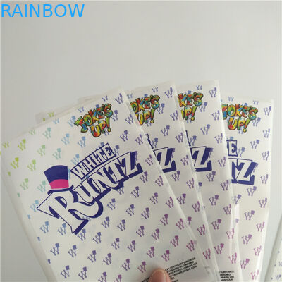 কাস্টমাইজড লেবেল মুদ্রণযোগ্য শঙ্কু মোড়ানো হোয়াইট রুটজ মাইলার পেপার স্টিকার গুরুর মুদ্রণ