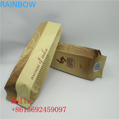 ম্যাট সারফেস স্ট্যান্ড আপ জipper পাউন্ড সাইড Gusset ব্যাগ কফি মটরশুটি ভালভ সঙ্গে প্যাকেজিং