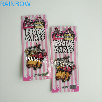 কাস্টম ফয়েল প্রিন্টেড জিপলক ব্যাগ উইন্ডোজের সাথে 1 মিমি ভ্যাপ পেন কার্টিজ প্যাকেজিং