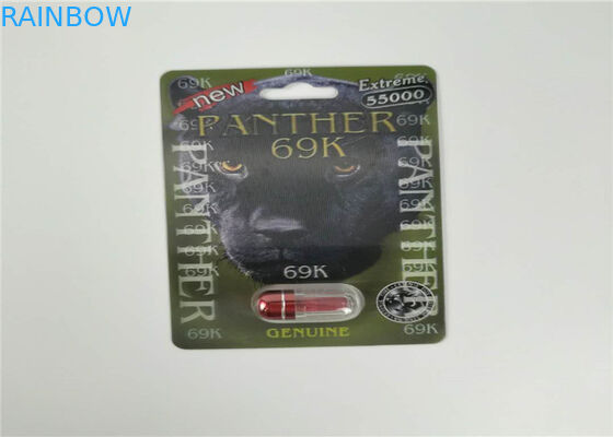 স্লাইড ব্লিস্টার কার্ড প্যাকেজিং পুরুষ বর্ধনশীল পিলস প্যাকিং যৌন পিল 3 ডি প্যাকিং