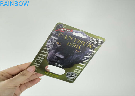 Rhino পিল ক্যাপসুল ফোস্কা কার্ড প্যাকেজিং 3D পিল বোতল অ ভাঙ্গন দীর্ঘ জীবনকাল