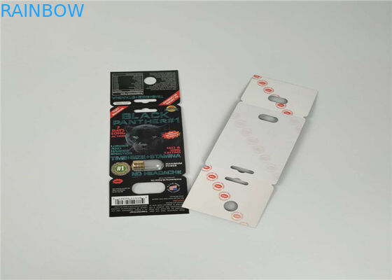 3 ডি হলোগ্রাফিক প্রভাব ব্লিস্টার কার্ড প্যাকেজিং সোনার রাইনো কন্টেইনার বুলেট এসজিএস / এফডিএ অনুমোদন