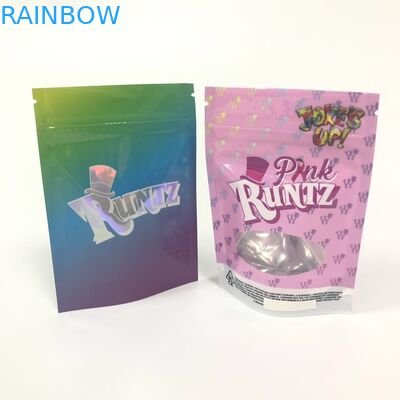 অ্যালুমিনিয়াম ফয়েল ভেষজ ধূপ প্যাকেজিং Ziplock Mylar Foil Runtz ব্যাগ Ziplock সঙ্গে