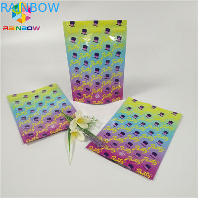 কুকি গন্ধ প্রুফ Runtz ব্যাগ Ziplock পাউচ্চ ​​শিশু প্রতিরোধী Gravure মুদ্রণ স্ট্যান্ড আপ
