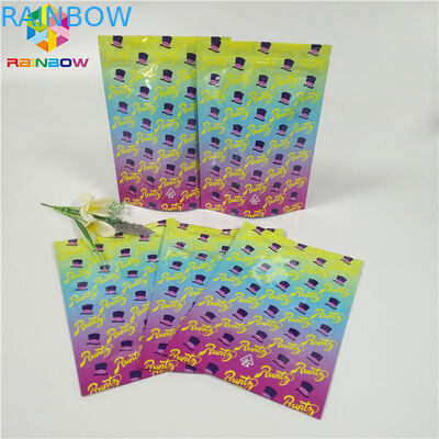 কুকি গন্ধ প্রুফ Runtz ব্যাগ Ziplock পাউচ্চ ​​শিশু প্রতিরোধী Gravure মুদ্রণ স্ট্যান্ড আপ