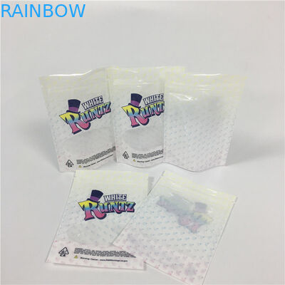 শিশু প্রতিরোধী প্যাকেজিং গন্ধ প্রুফ জীপার Runtz 3.5g Mylar আগাছা প্যাকেজিং ব্যাগ