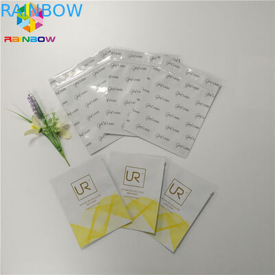 জীববিজ্ঞান প্লাস্টিক ফয়েল ব্যাগ তিনটি সাইড সিল আপ অঙ্গরাগ জন্য মাস্ক প্যাকেজিং