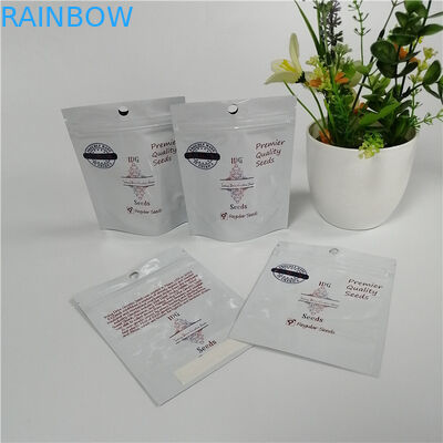 স্বয়ং স্ট্যান্ড আগাছা বীজ প্লাস্টিক Ziplock ব্যাগ কাস্টম মুদ্রিত ম্যাট কালো ফয়েল পাউচ