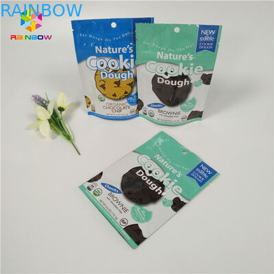 রঙিন ছোট মাইলার অ্যালুমিনিয়াম ফয়েল খাদ্য প্যাকিং ব্যাগ বিস্কুট / শুকনো ফল জন্য জিপ লক