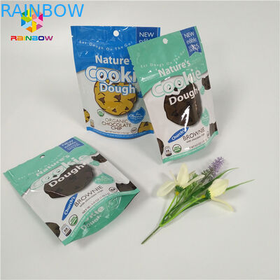 রঙিন ছোট মাইলার অ্যালুমিনিয়াম ফয়েল খাদ্য প্যাকিং ব্যাগ বিস্কুট / শুকনো ফল জন্য জিপ লক