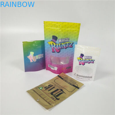 কাস্টম মুদ্রিত স্ট্যান্ড আপ পাউচ প্যাকেজিং চকচকে সারফেস উইন্ডো সঙ্গে সিবিডি শেষ