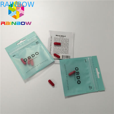 3 সাইড সীল সিল করা পিল ফয়েল পচ প্যাকেজিং অ্যালুমিনিয়াম ফয়েল Ziplock কাস্টম মুদ্রণ