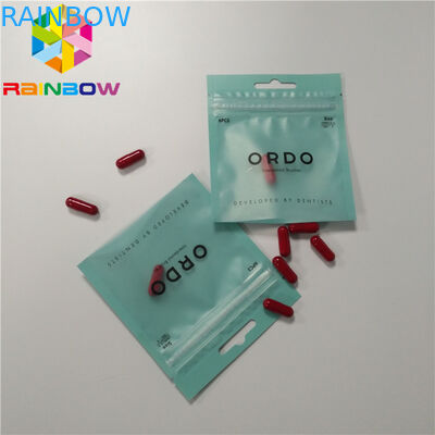 3 সাইড সীল সিল করা পিল ফয়েল পচ প্যাকেজিং অ্যালুমিনিয়াম ফয়েল Ziplock কাস্টম মুদ্রণ