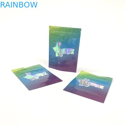Biodegradable তিনপাশের সীল সোপান ভেষজ ধূপ ছোট Sachet Ziplock প্লাস্টিক Runtz আগাছা বীজ ব্যাগ