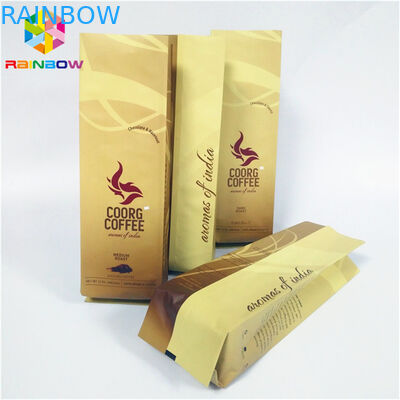 কাস্টম মুদ্রিত স্ট্যান্ড আপ জipper পাউন্ড ব্যাগ আর্দ্রতা ব্যারাইড সাইড Gusset ফ্ল্যাট নীচে