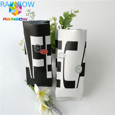 রিসিবলযোগ্য অ্যালুমিনিয়াম ফয়েল স্ট্যান্ড আপ পাউচ 12oz 16oz সাইড গাসেট রোস্ট কফি চা ব্যাগ