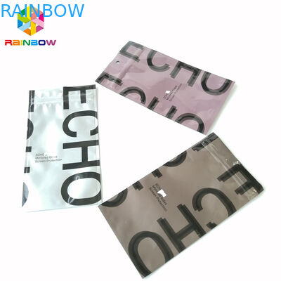 অ্যালুমিনিয়াম ফয়েল Ziplock প্যাকিং ব্যাগ তিন পার্শ্বযুক্ত সীল প্লাস্টিক খালি চা পাউন্ড