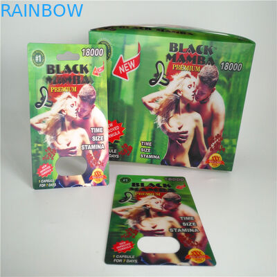 স্লাইড ব্লিস্টার প্যাক প্যাকেজিং সন্নিবেশ কার্ড পুরুষ বর্ধনশীল পিল 3 ডি কার্ড প্যাকেজিং ব্যাগ