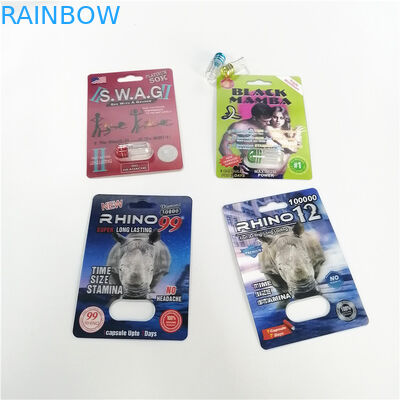 পুরুষ সংক্রমণ ঔষধ ব্লিস্টার প্যাক প্যাকেজিং কালো মামা প্রিমিয়ার জেন কাগজ প্রদর্শন কার্ড