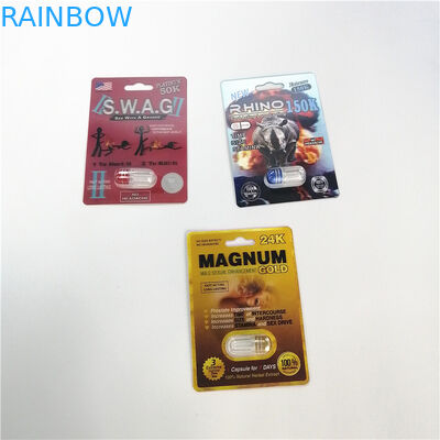 প্রাইমিজেন কার্ড 3 ডি কার্ড পুরুষের উন্নততর পিলসের জন্য ক্যাপসুল ব্লিস্টার প্যাকেজিং