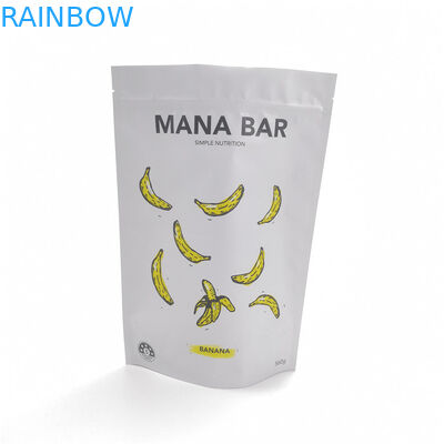 হোয়াইট ম্যাট পাউন্ড ব্যাগ স্ট্যান্ড আপ রিসিবলযোগ্য খাদ্য নিরাপদ গ্রেড জিপার সঙ্গে কাস্টমাইজড